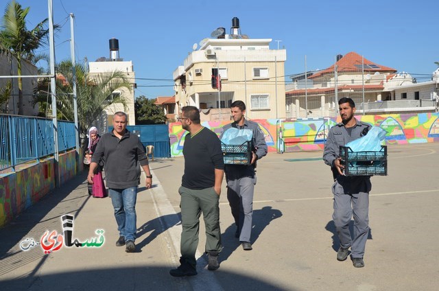 كفرقاسم : قائد شرطة كفرقاسم الجديد انار يوسف  في لفته طيبة لمدرستي الجنان والزهراء